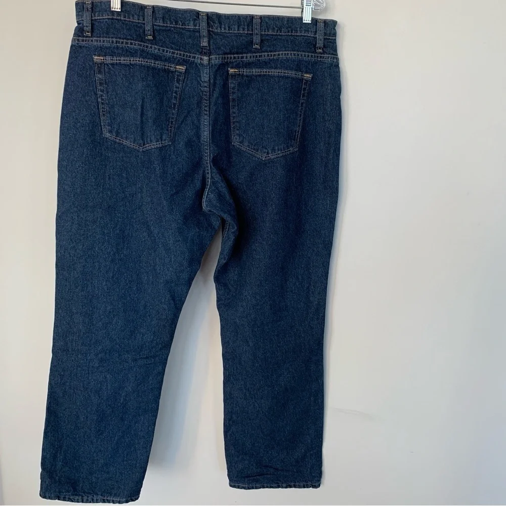 Cabela’s Dark Washed Plaid Lined High Rise Jeans Size‎ 18R